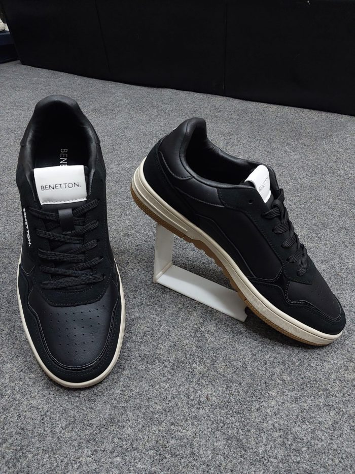 Benetton Lifestyle Sneakers For Men | Black Edition - Image 4