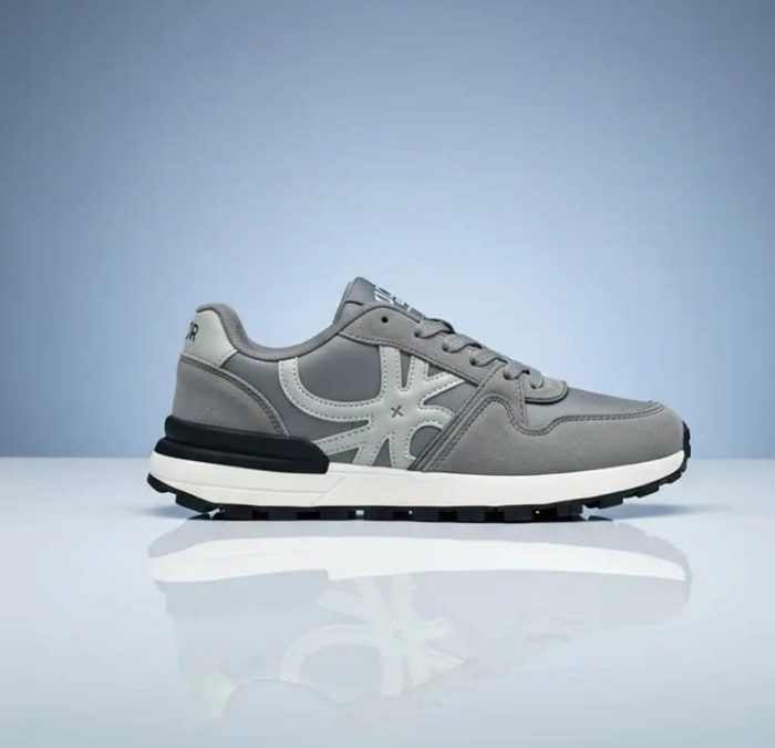 Benetton Suede Lifestyle Sneakers | Grey Edition - Image 3
