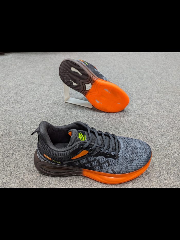 🔥 Nike ZoomX Performance Running Shoes – Black & Orange Edition 🔥 - Image 1