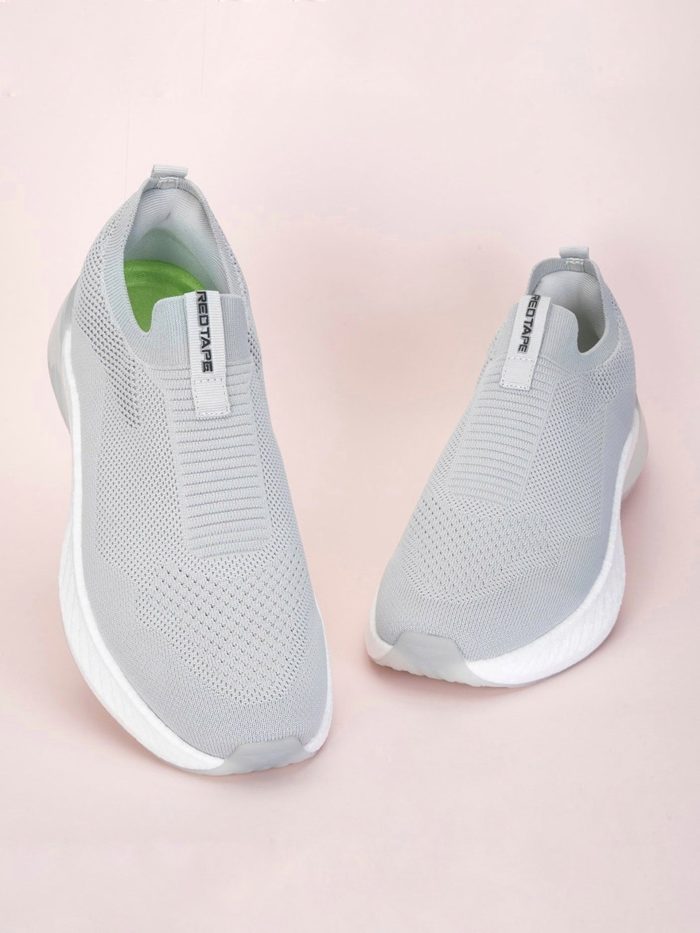 Redtape ETPU Men’s Walking Slip-On Shoes for Extra Comfort | White-Edition - Image 1