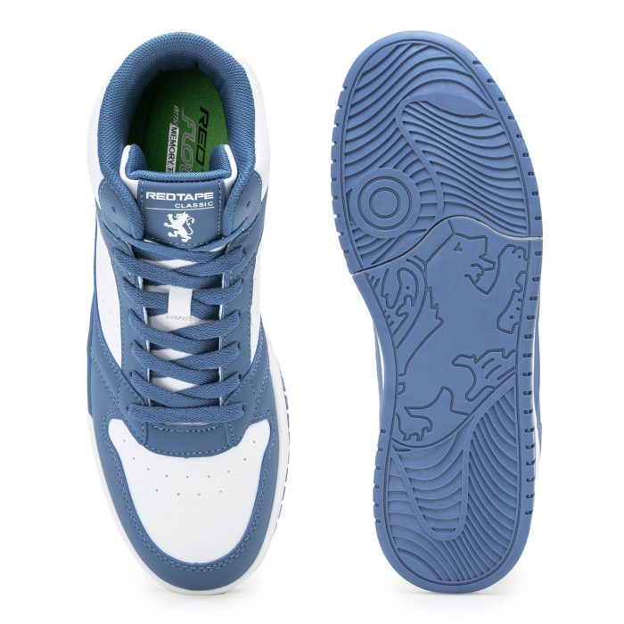 Redtape High-Neck Sneakers | White-Blue Edition - Image 3