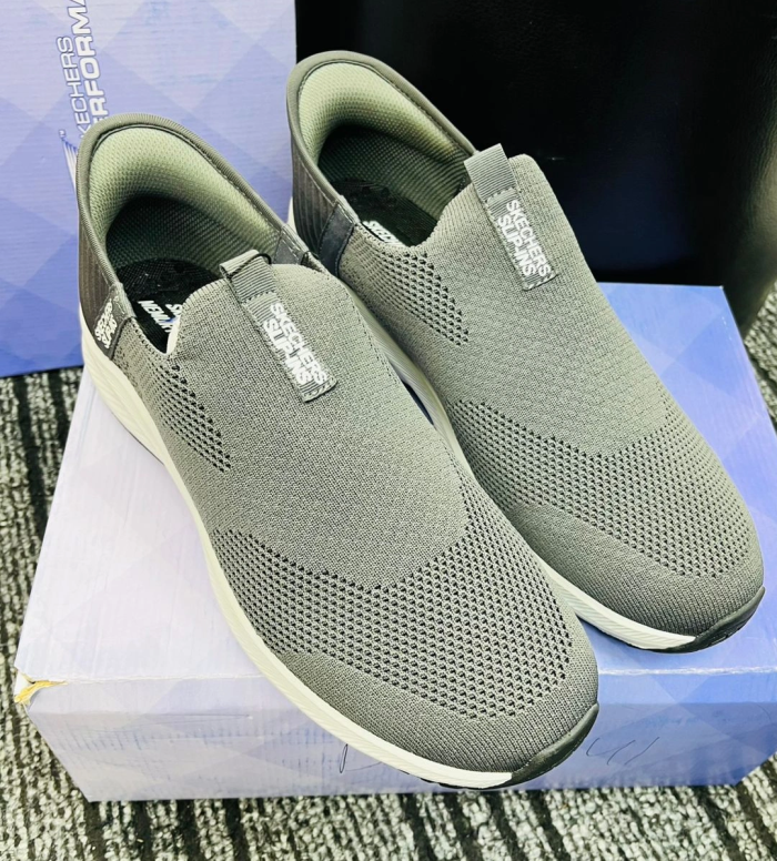 Skechers Mens Slip-On Shoe Dark Grey  Edition - Image 2
