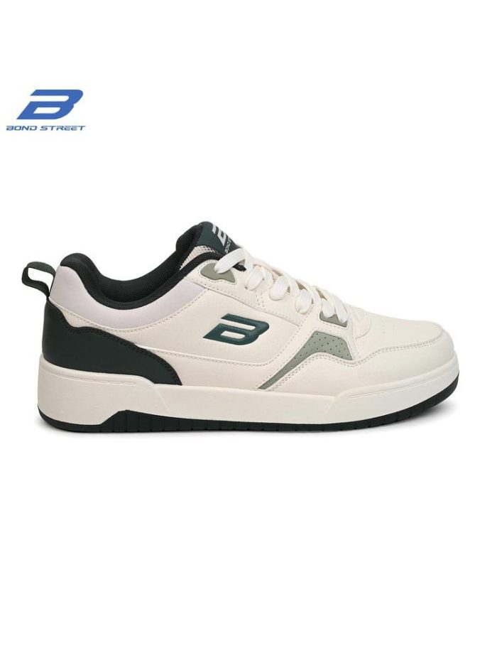 Redtape Bond Street Casual Sneakers | White-Green - Image 4