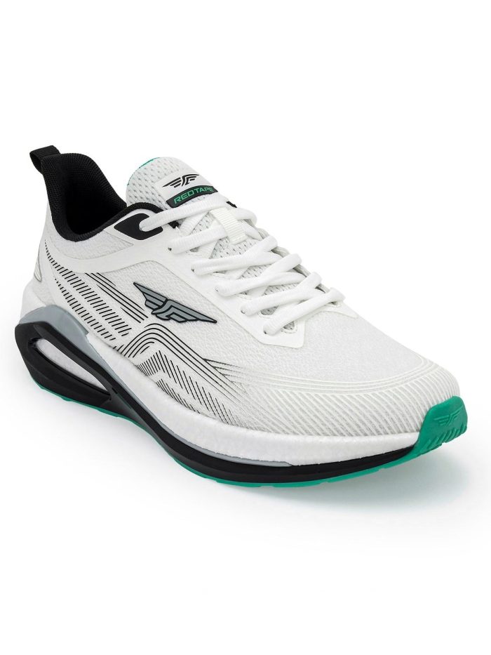 Athleisure Jacquard Mesh Sneakers for Men in Grey and Black - Image 5