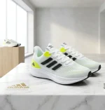 Adidas Pureboost 23 – White/Neon green - Image 4