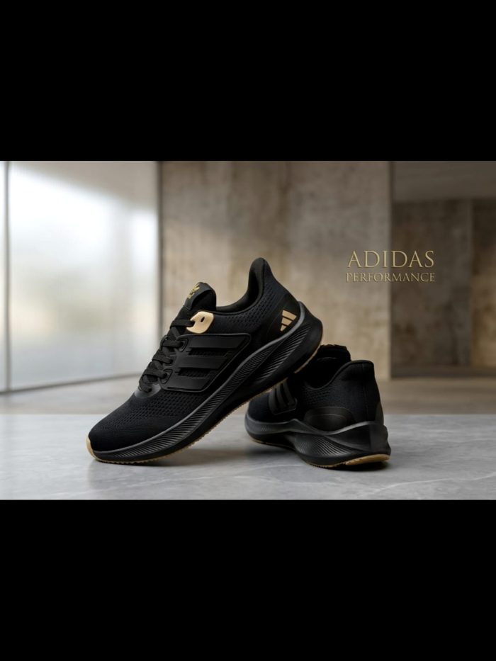 WhatsApp Image 2026-08-13 at 7.52.57 PM Adidas Pureboost 23 – Black/Metallic Gold - Image 1