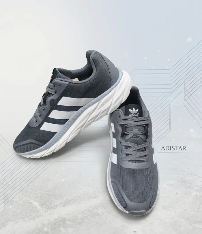 Adidas Adistar 3 Running Shoes – Grey/White - Image 3