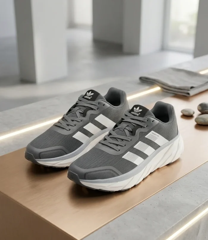 Adidas Adistar 3 Running Shoes – Grey/White - Image 2